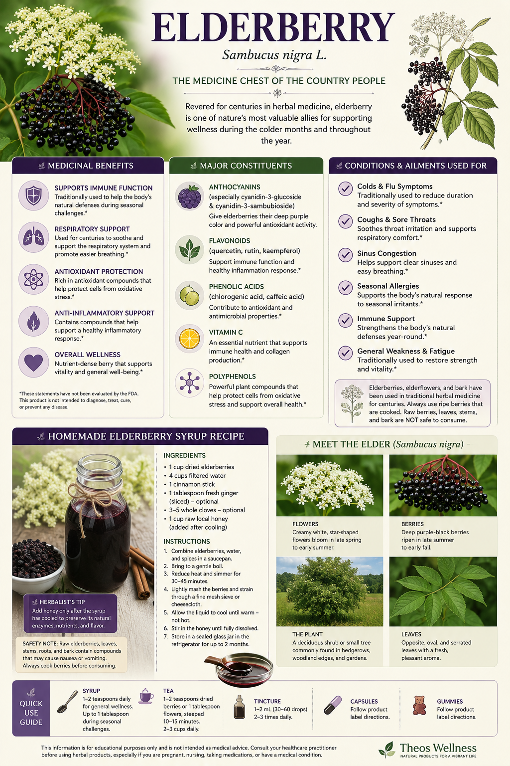 Elderberry (Sambucus nigra): Traditional Uses, Modern Research, Safety, and Evidence-Based Applications Elderberry (Sambucus nigra): Traditional Uses, Modern Research, Safety, and Evidence-Based Applications