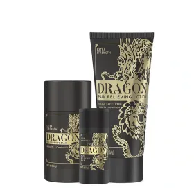 Dragon Pain Relieving Black Bundle Broad Spectrum – Lotion, Roll Up & Travel Size Dragon Pain Relieving Black Bundle Broad Spectrum – Lotion, Roll Up & Travel Size